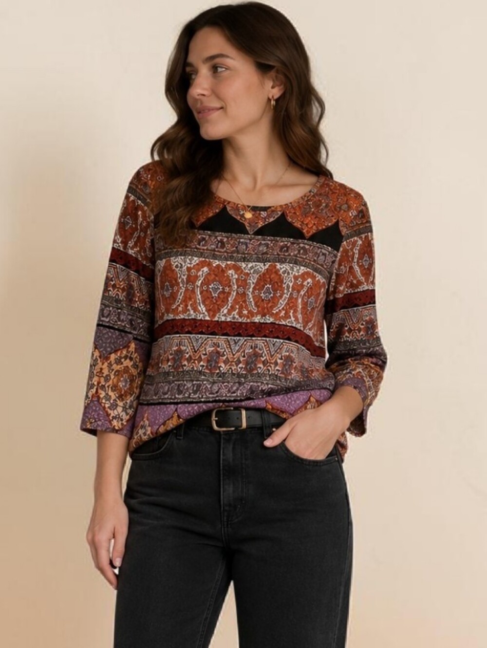 🦜 2/$10  Napa Valley Multicolor Top.Small.
